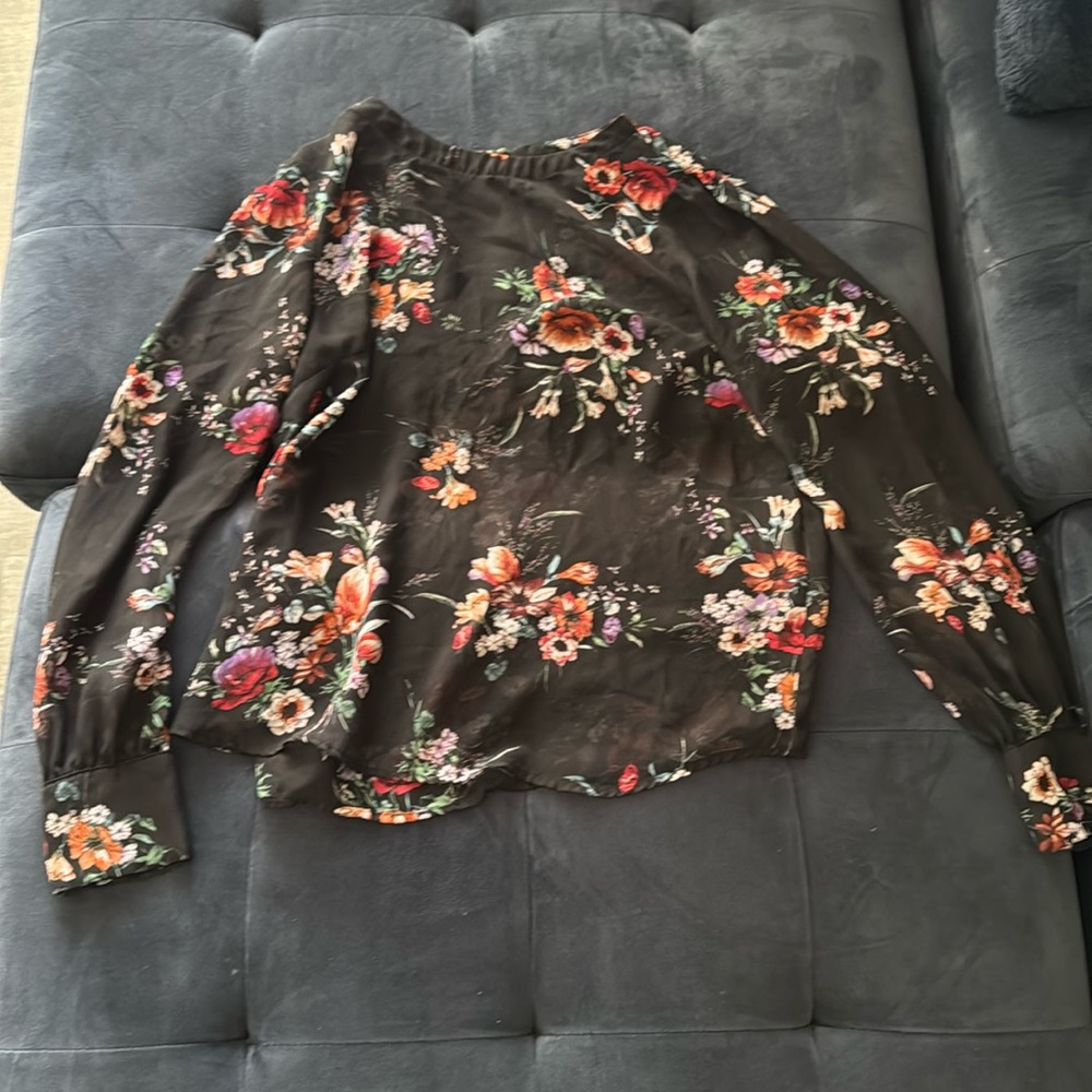 Sheer floral shirt